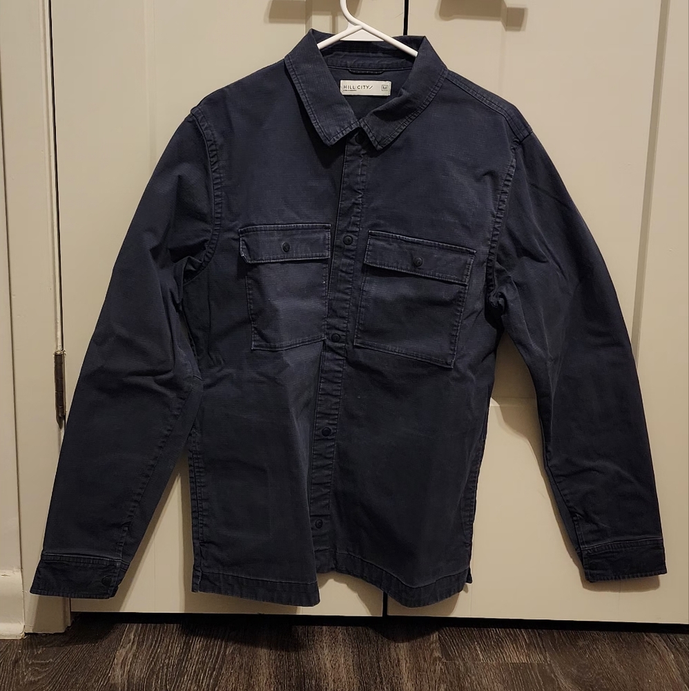 Used Medium Hill City Hybrid Ripstop Shirt Jacket in Navy Blue